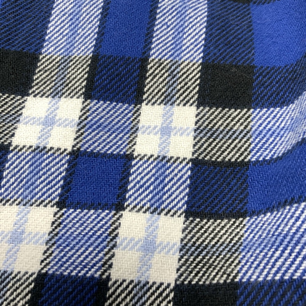 Duluth Trading Mens XL Tall Burlyweight Flannel Shirt Button Up Thick Heavy Blue - Picture 5 of 10